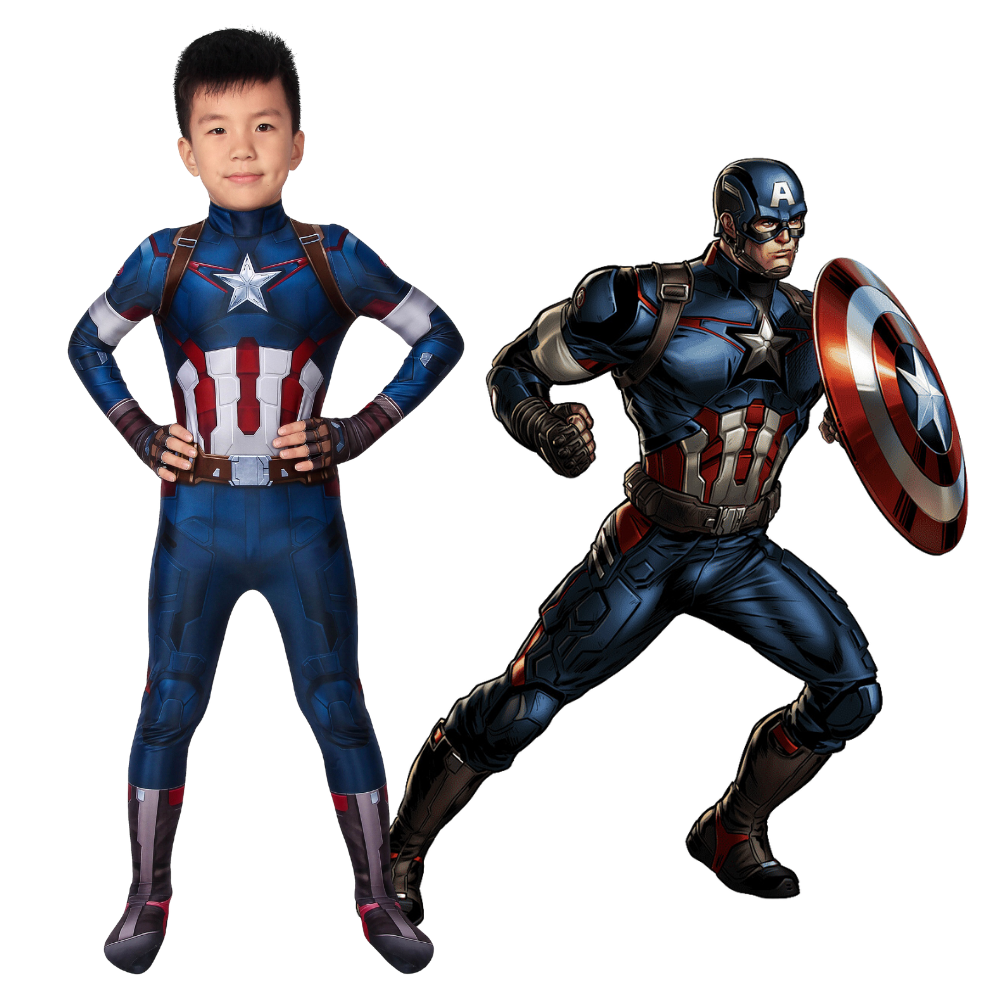 Kids Captain America Avengers 2 Cosplay Costume | Marvel Outfit