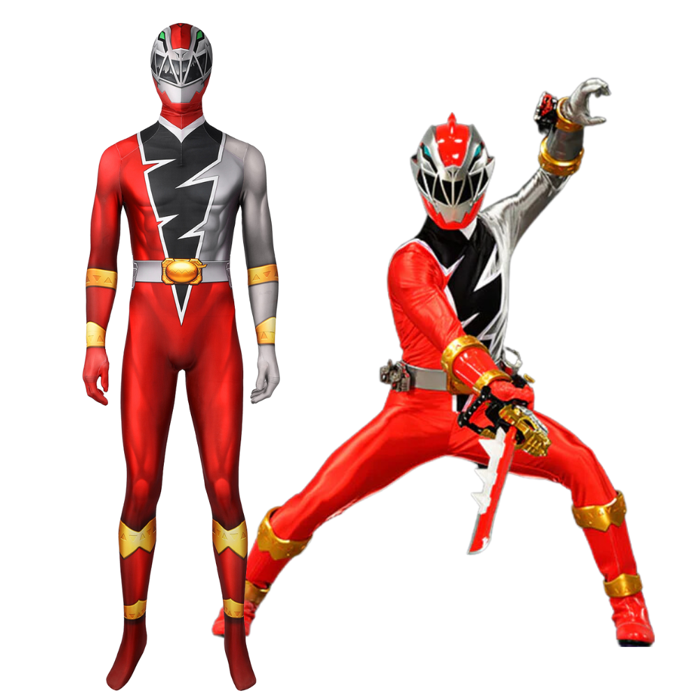 Kishiryu Sentai Ryusoulger Red Solider Complete Cosplay Costume Outfit