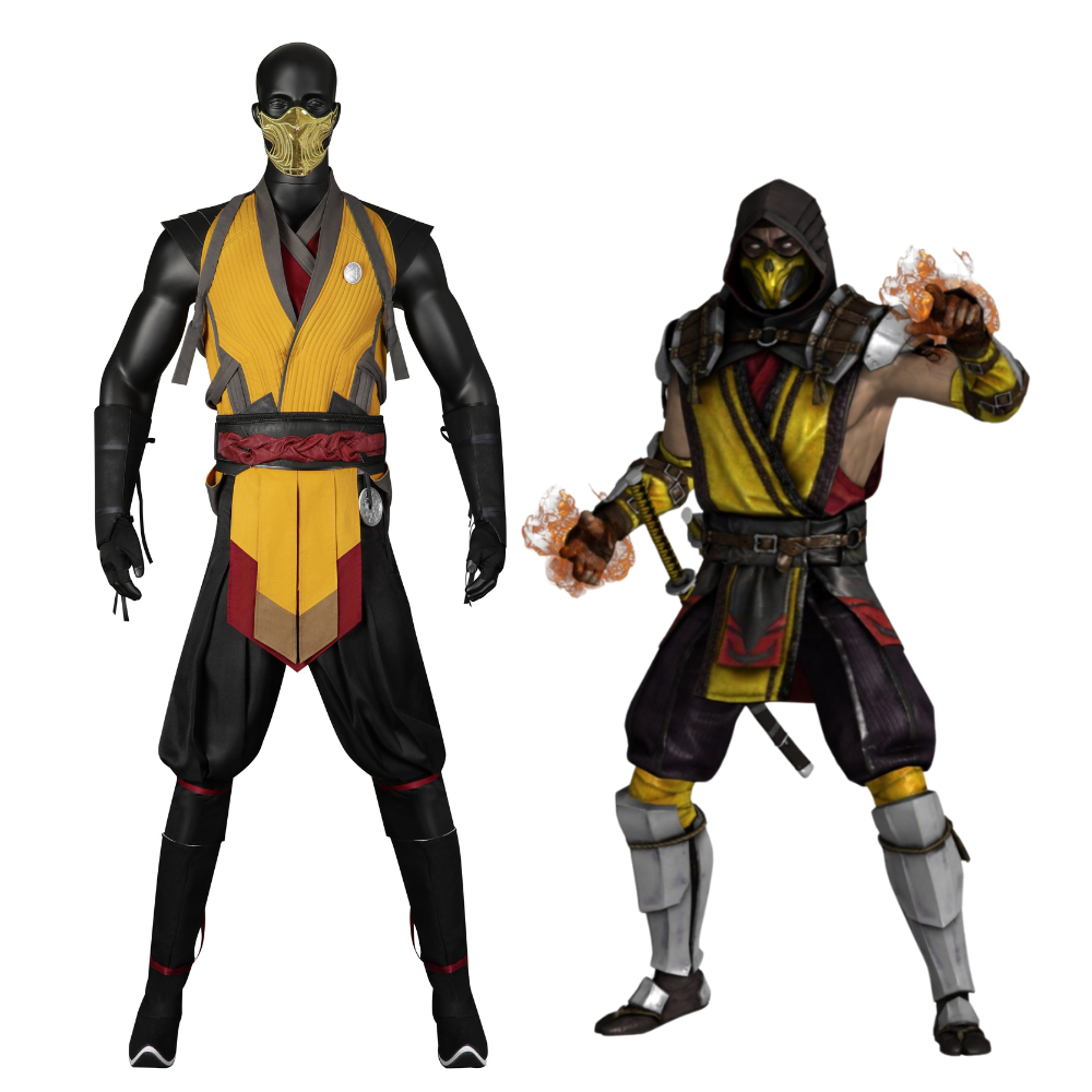Mortal Kombat Scorpion Cosplay Costume | Gaming Outfit