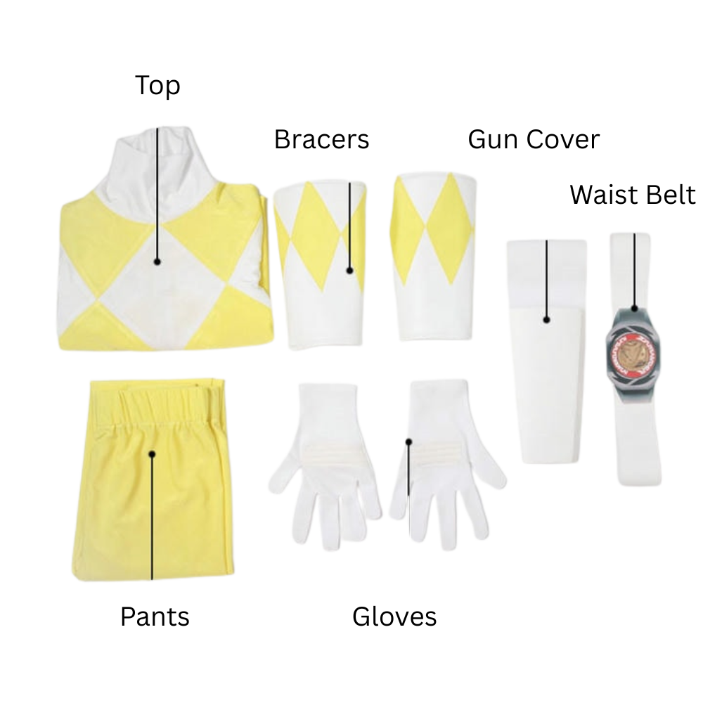 Zyuranger Yellow Female Ranger Cosplay Costume | Superhero Outfit