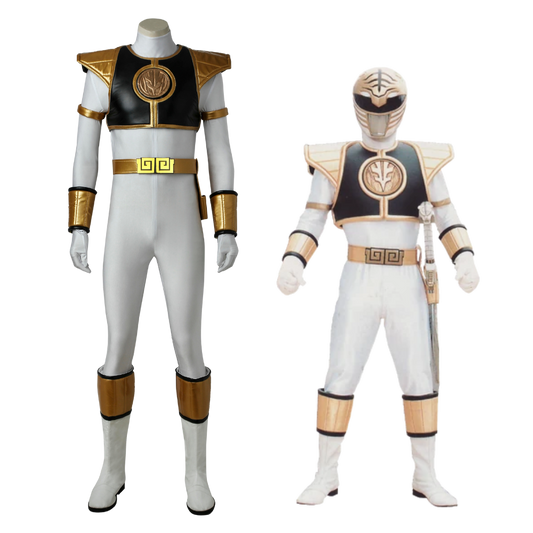Zyuranger White Ranger Cosplay Costume | Superhero Outfit