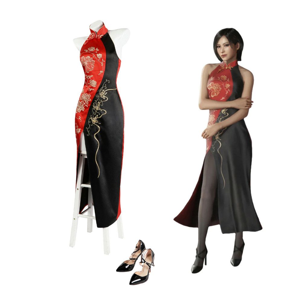 Resident Evil 4 Remake Ada Wong Cheongsam Cosplay Costume | Gaming Outfit