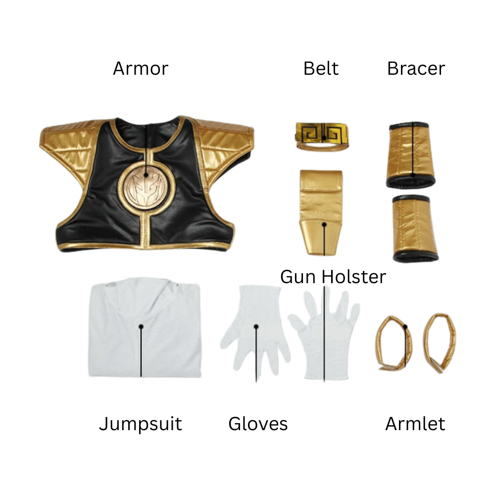Zyuranger White Ranger Cosplay Costume | Superhero Outfit