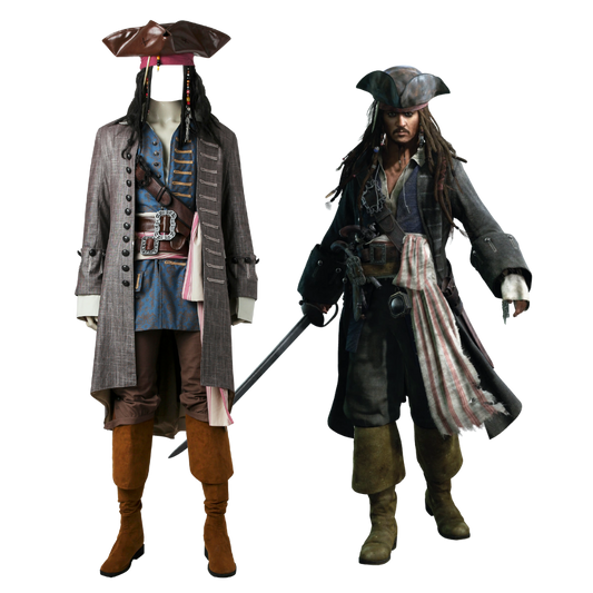 Pirates of the Caribbean 5 Jack Sparrow Cosplay Costume | Pirate Outfit