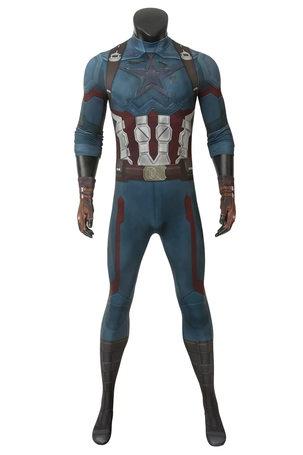 Marvel Avengers 3 Captain America Complete Cosplay Costume Outfit