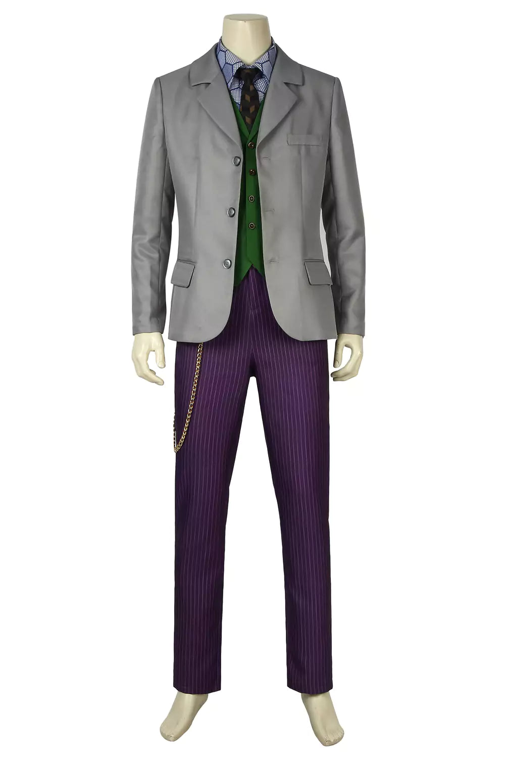 DC Joker The Dark Knight Rises Complete Cosplay Costume Outfit