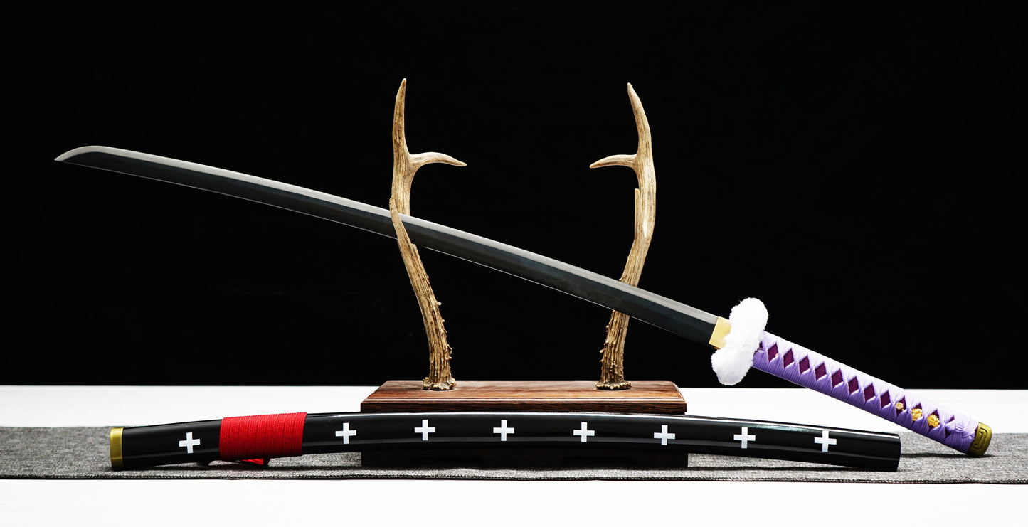 1:1 Replica Trafalgar D. Water Law Worn Purple Nodachi Katana | One Piece Sword