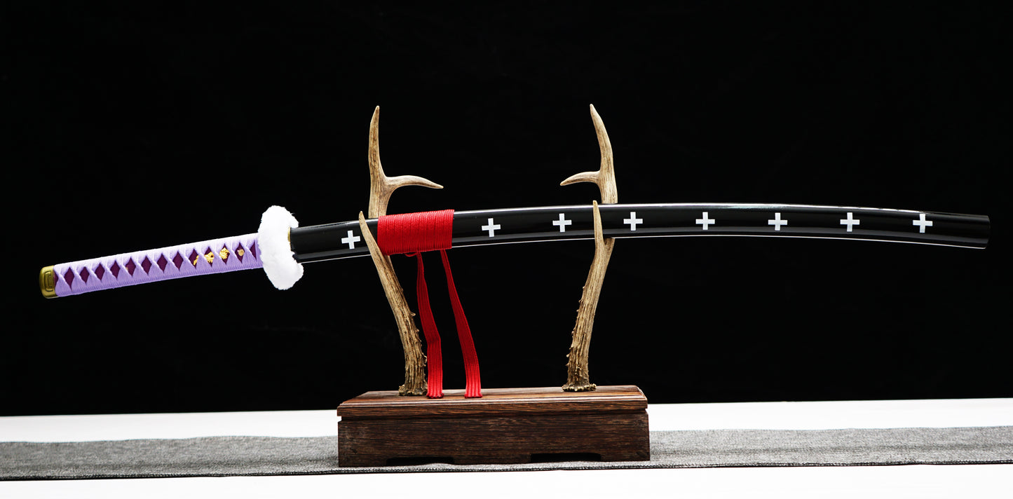 1:1 Replica Trafalgar D. Water Law Worn Purple Nodachi Katana | One Piece Sword