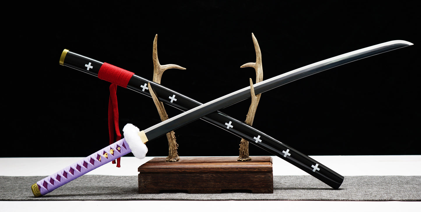 1:1 Replica Trafalgar D. Water Law Worn Purple Nodachi Katana | One Piece Sword