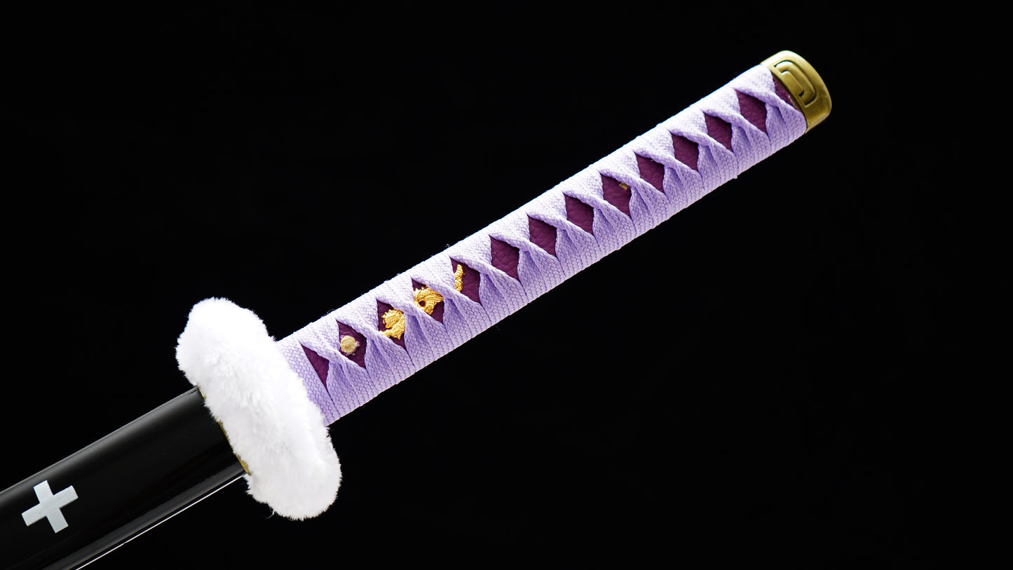 1:1 Replica Trafalgar D. Water Law Worn Purple Nodachi Katana | One Piece Sword