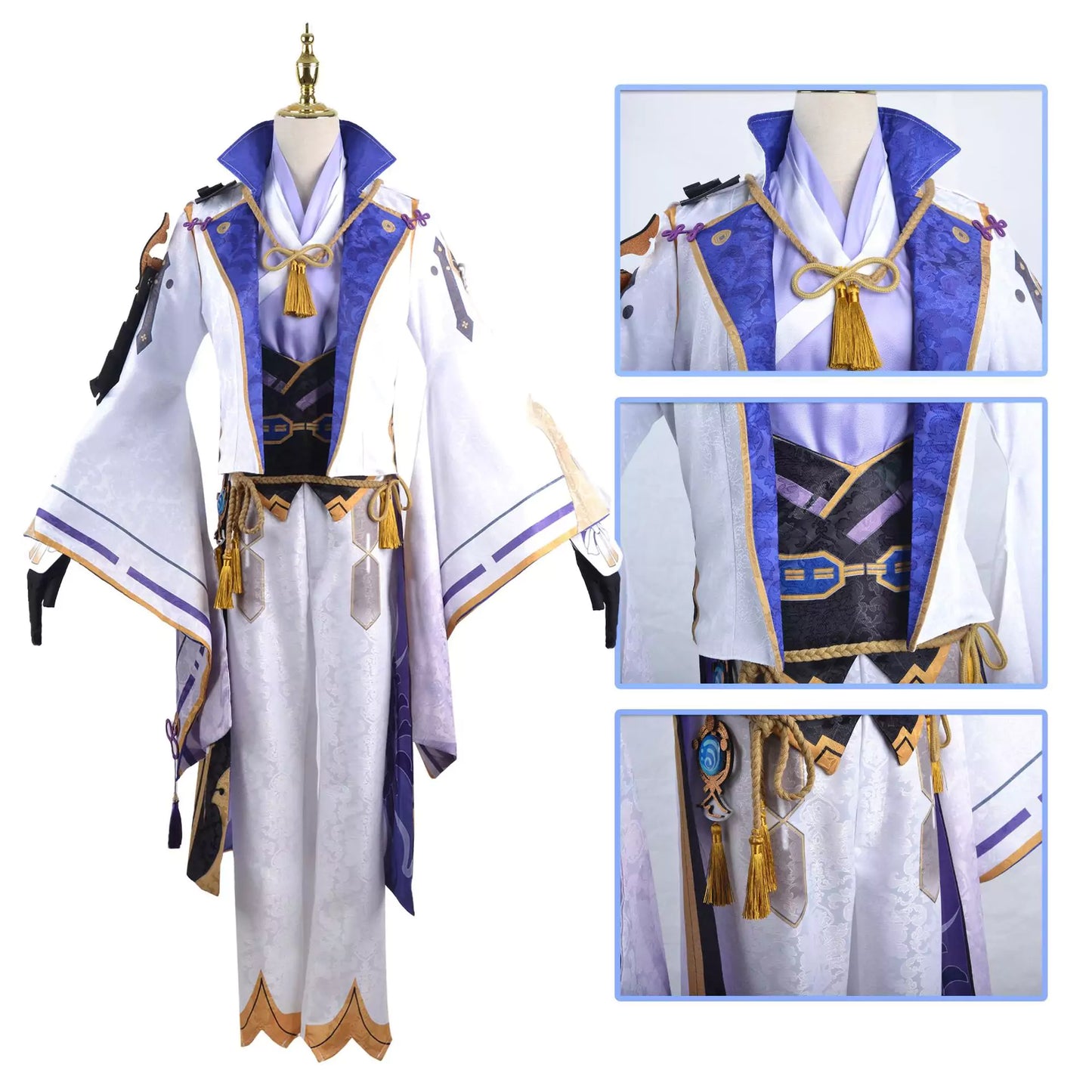 Genshin Impact Kamisato Ayato Complete Cosplay Costume Outfit