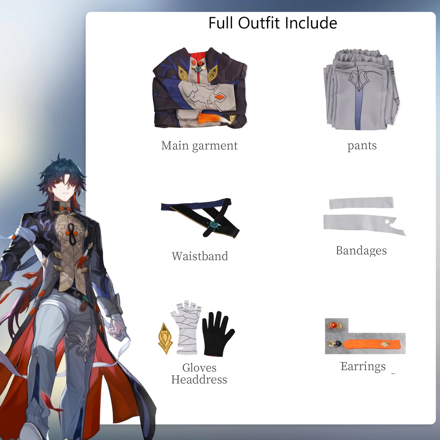 Honkai Star Rail Blade Cosplay Costume | Gaming Outfit