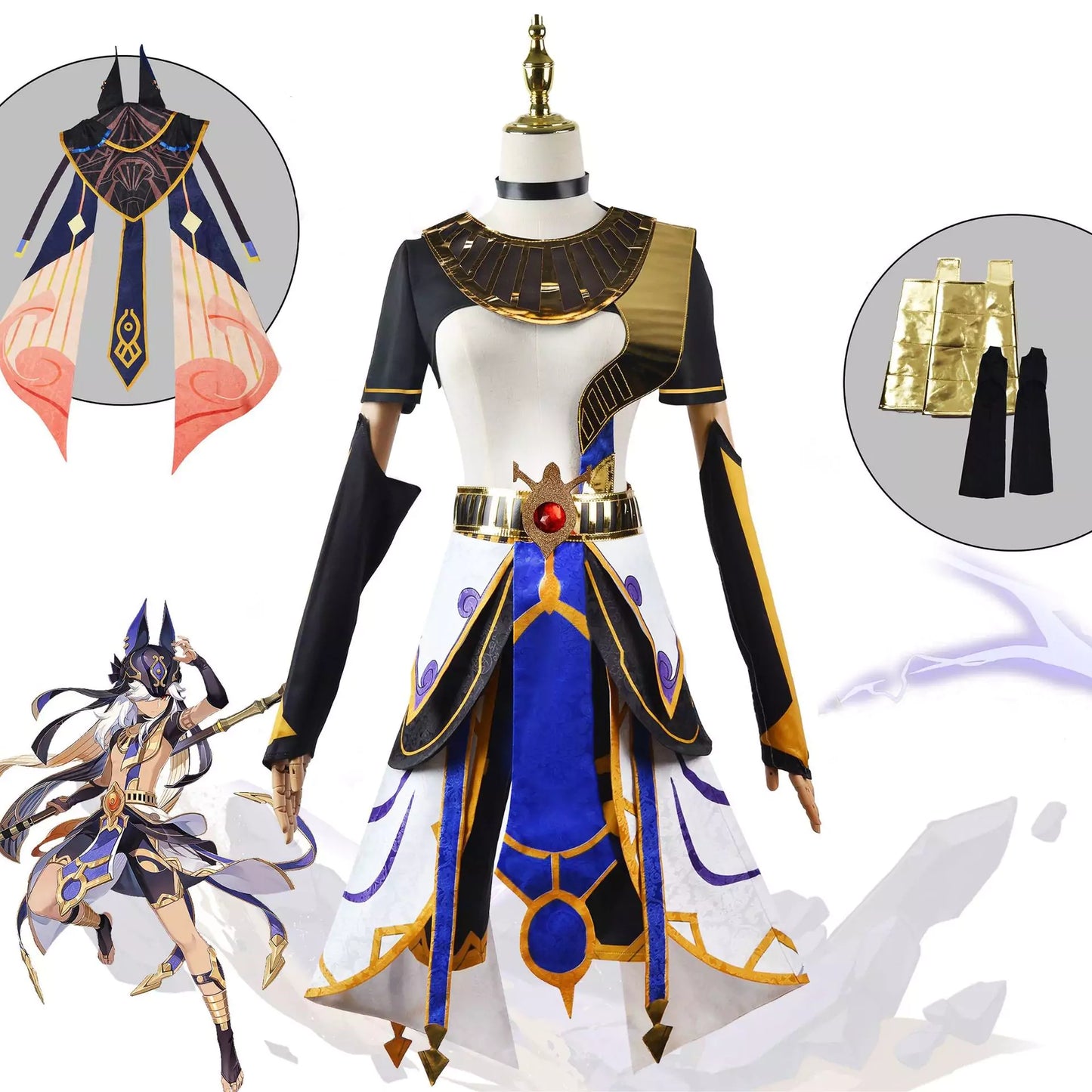 Genshin Impact Cyno Complete Cosplay Costume Outfit