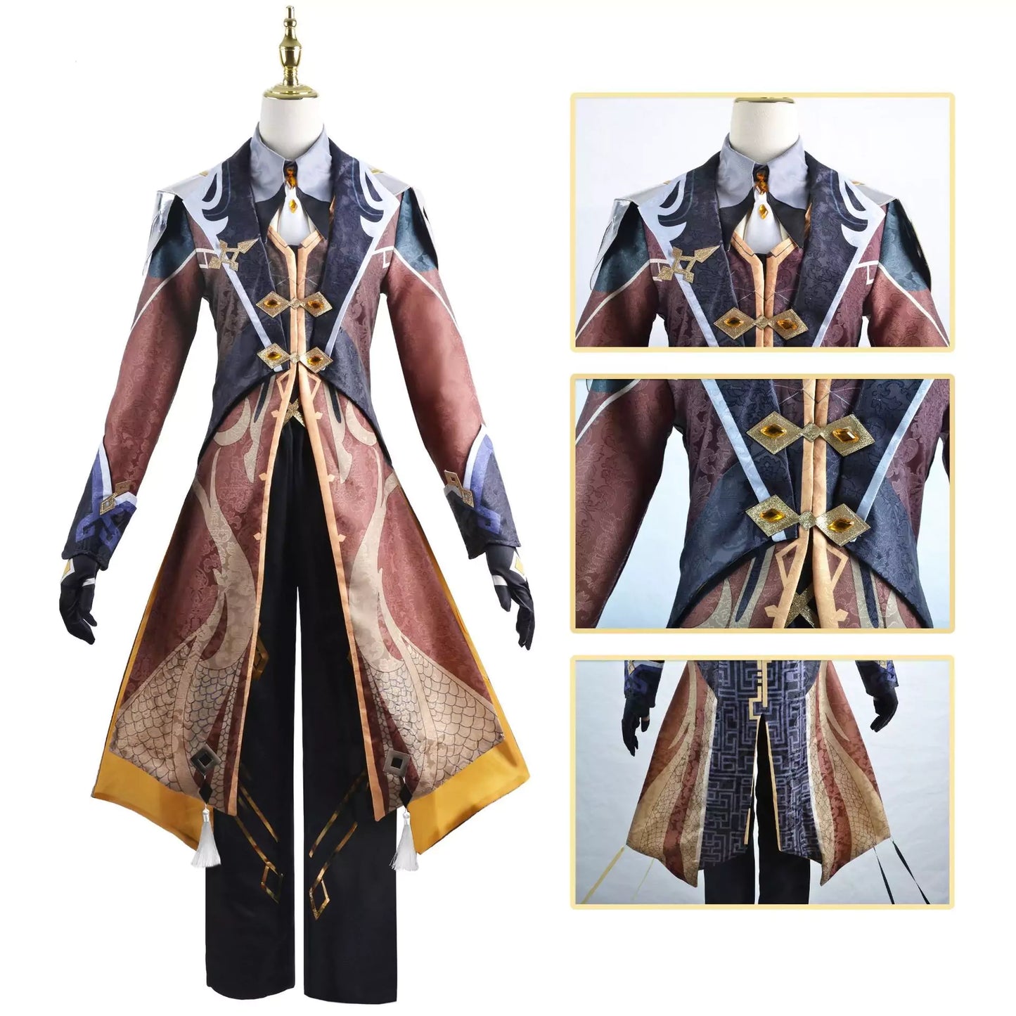 Genshin Impact Zhongli Complete Cosplay Costume Outfit