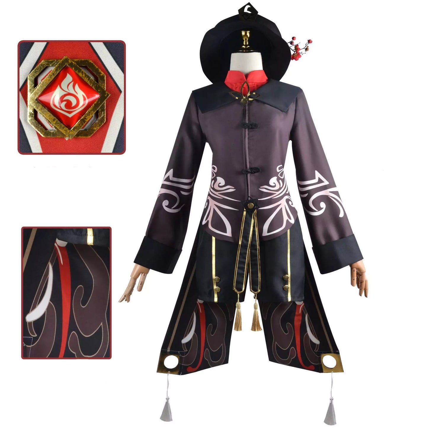 Genshin Impact Hutao Complete Cosplay Costume Outfit