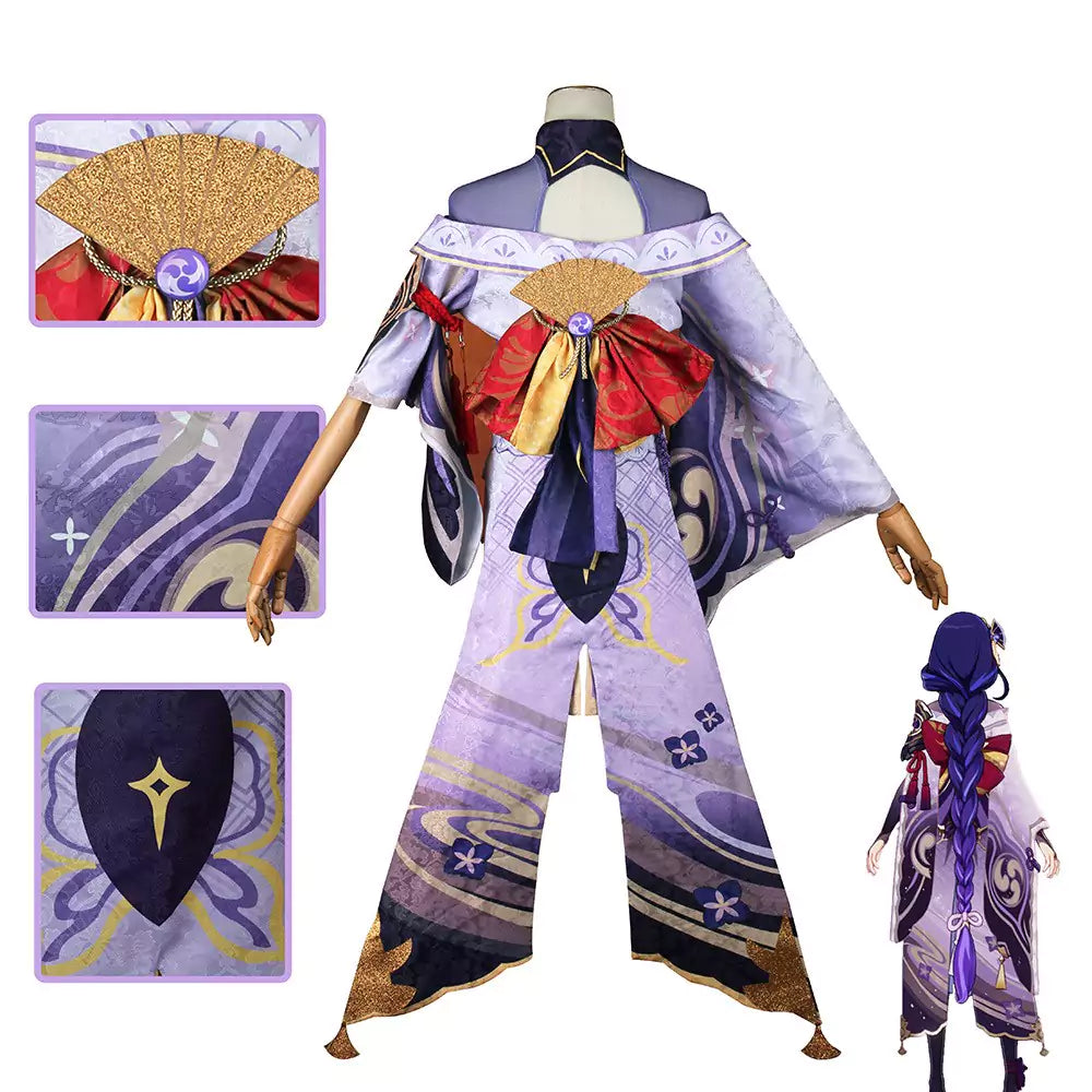 Genshin Impact Raiden Shogun Complete Cosplay Costume Outfit