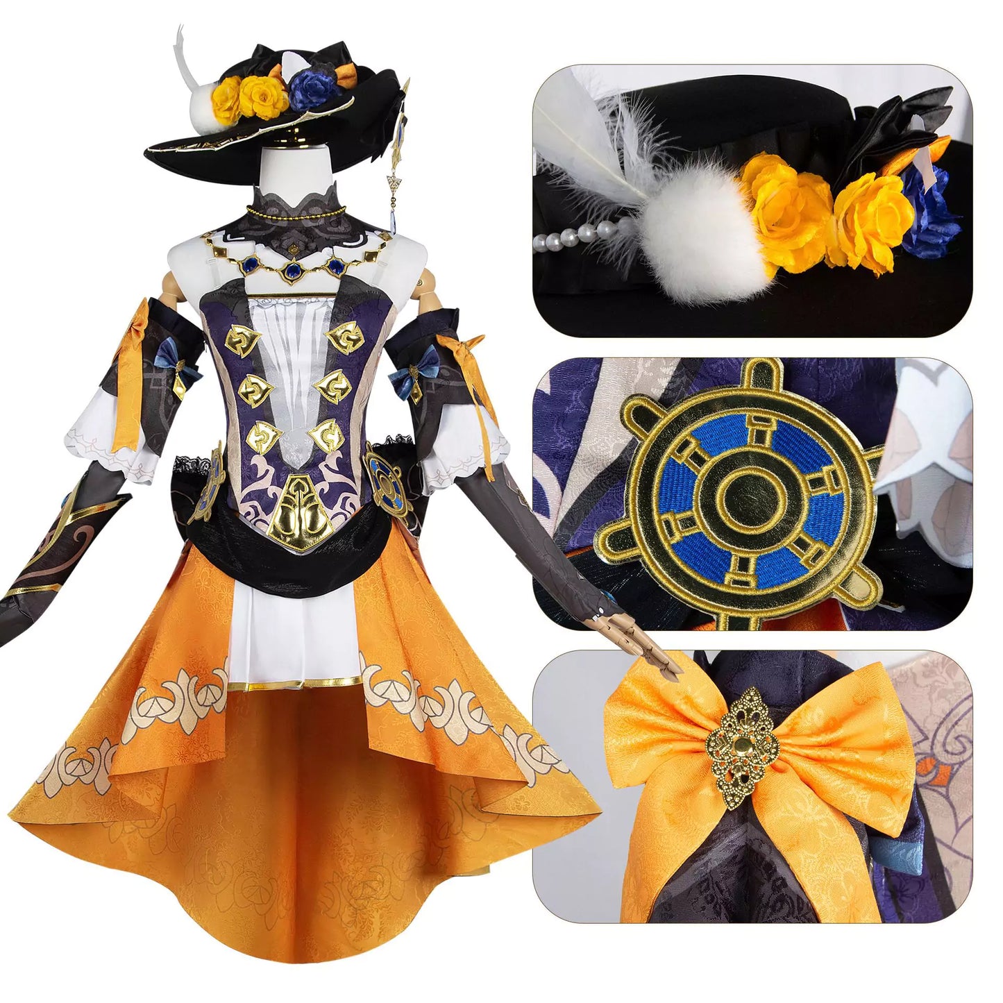 Genshin Impact Navia Cosplay Costume | Game Outfit