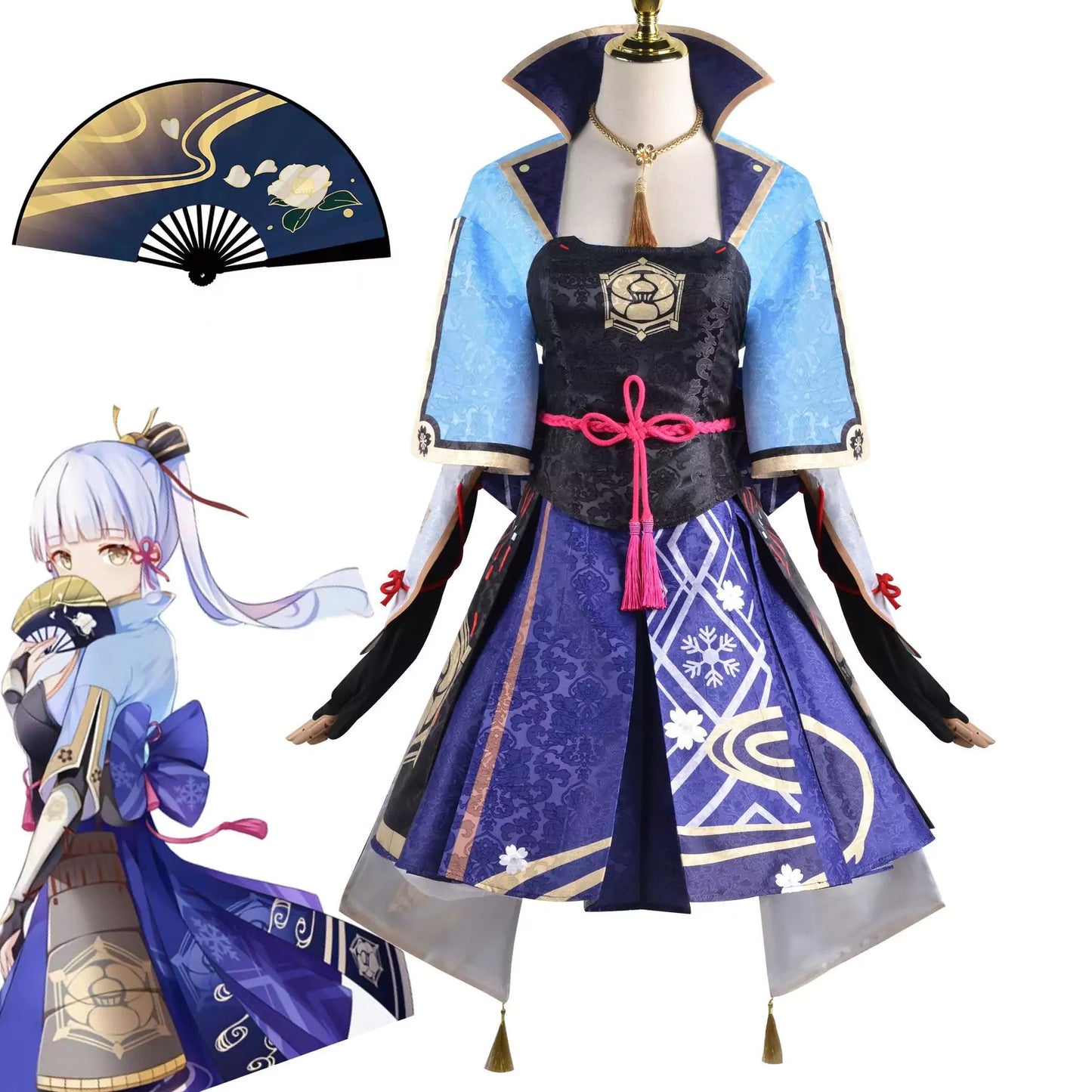 Genshin Impact Kamisato Ayaka Complete Cosplay Costume Outfit