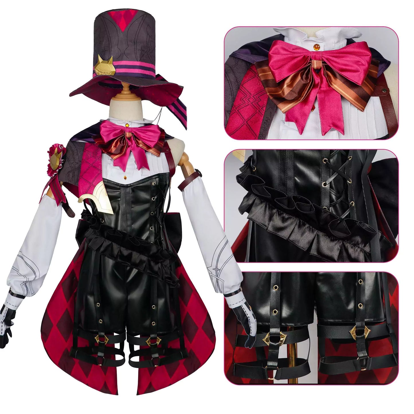 Genshin Impact Lyney Complete Cosplay Costume Outfit