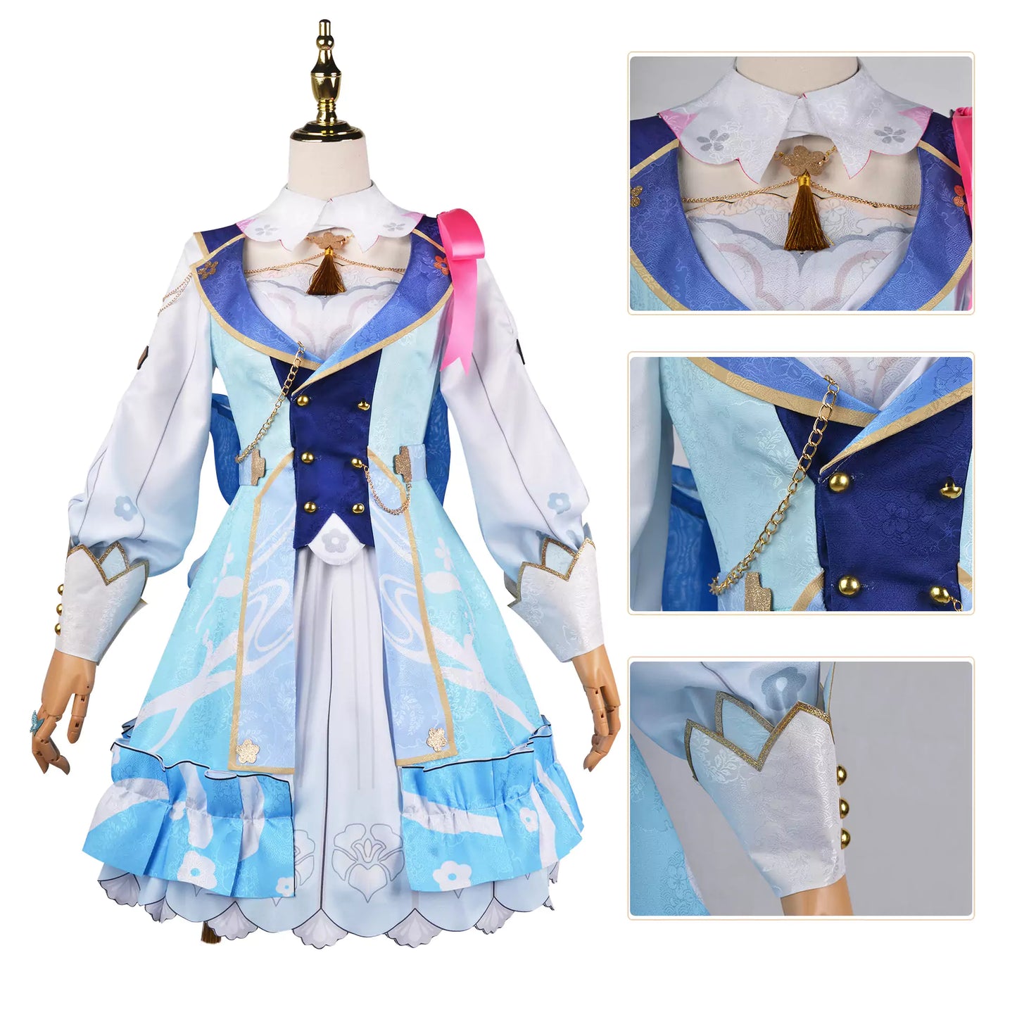 Genshin Impact Kamisato Ayaka Carnival Complete Cosplay Costume Outfit