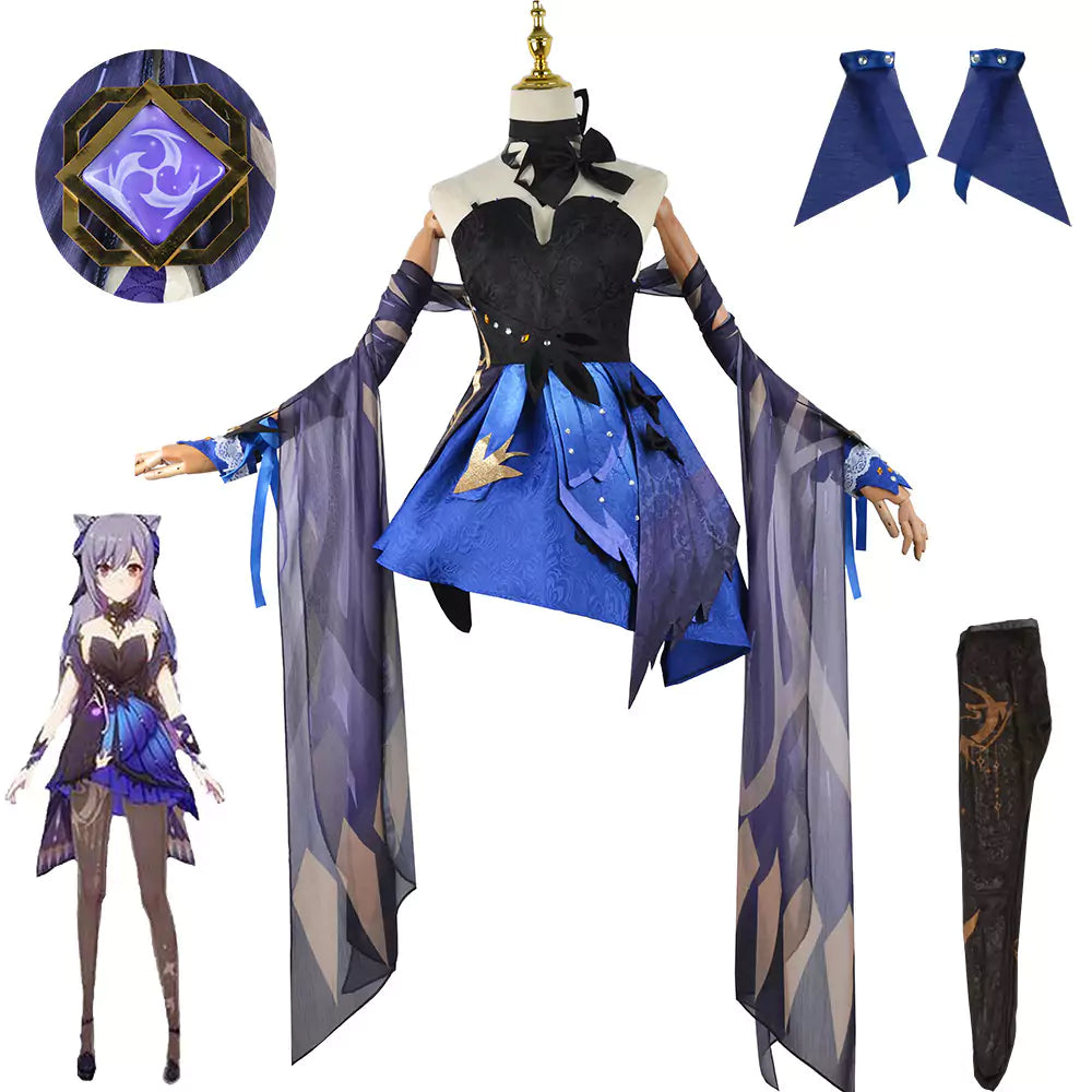 Genshin Impact Keqing Splendor Complete Cosplay Costume Outfit