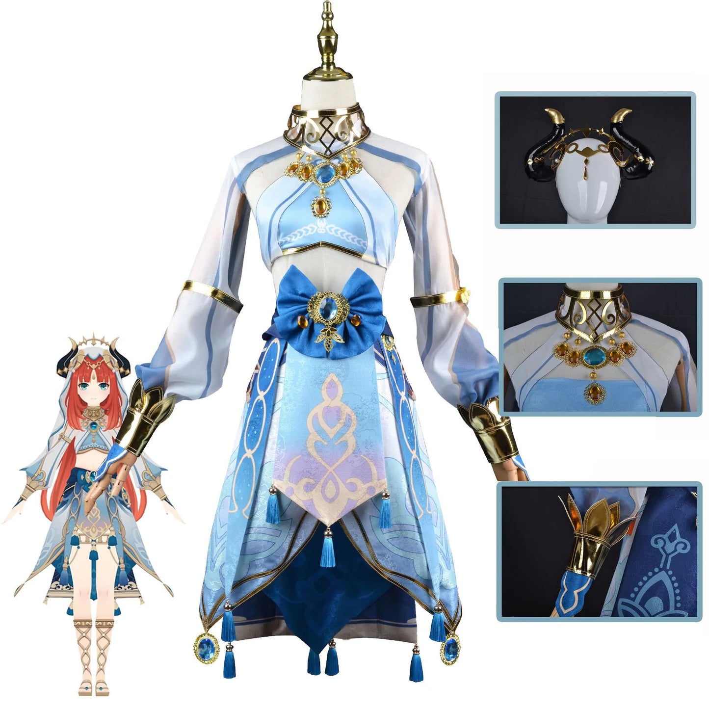 Genshin Impact Nilou Cosplay Costume | Game Outfit