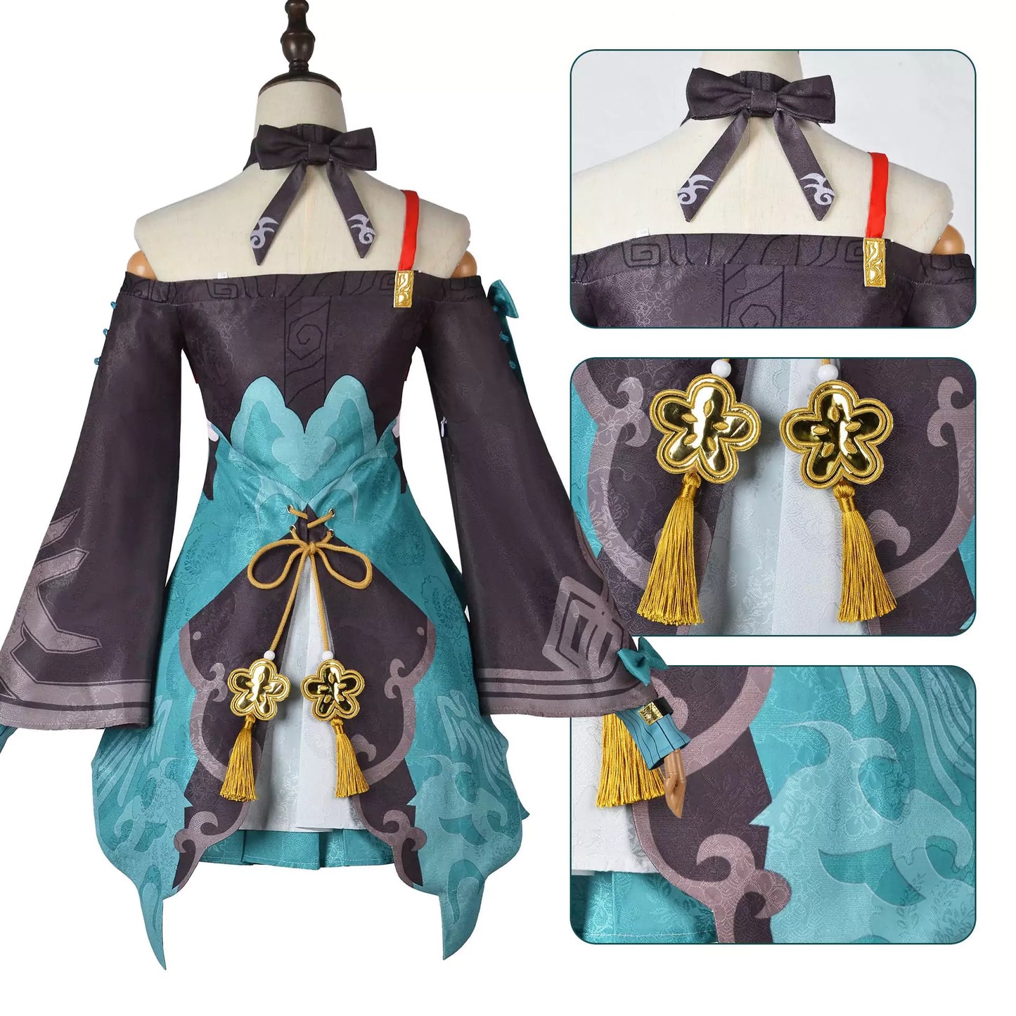 Honkai Star Rail Qingque Complete Cosplay Costume Outfit