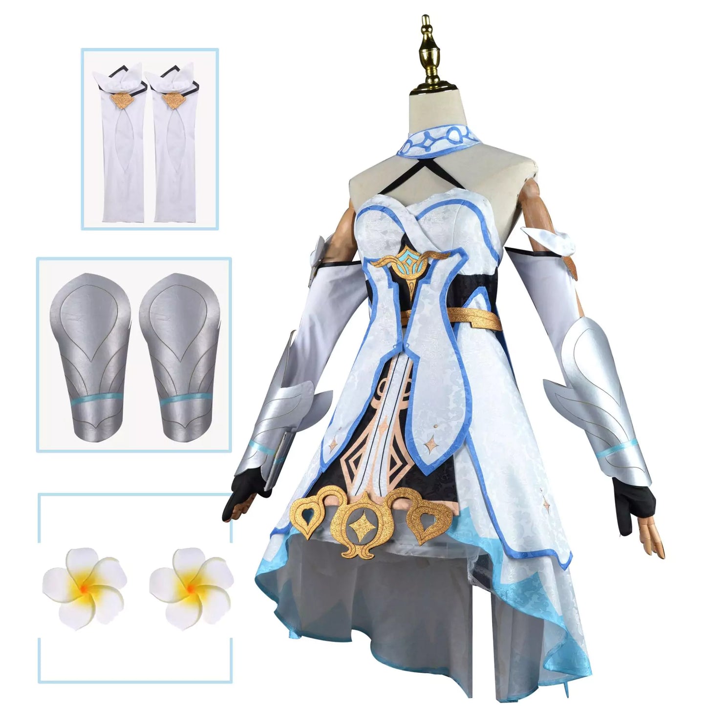 Genshin Impact Traveller Lumine Complete Cosplay Costume Outfit