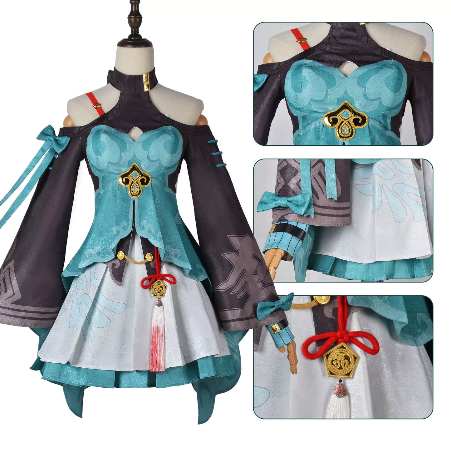 Honkai Star Rail Qingque Complete Cosplay Costume Outfit