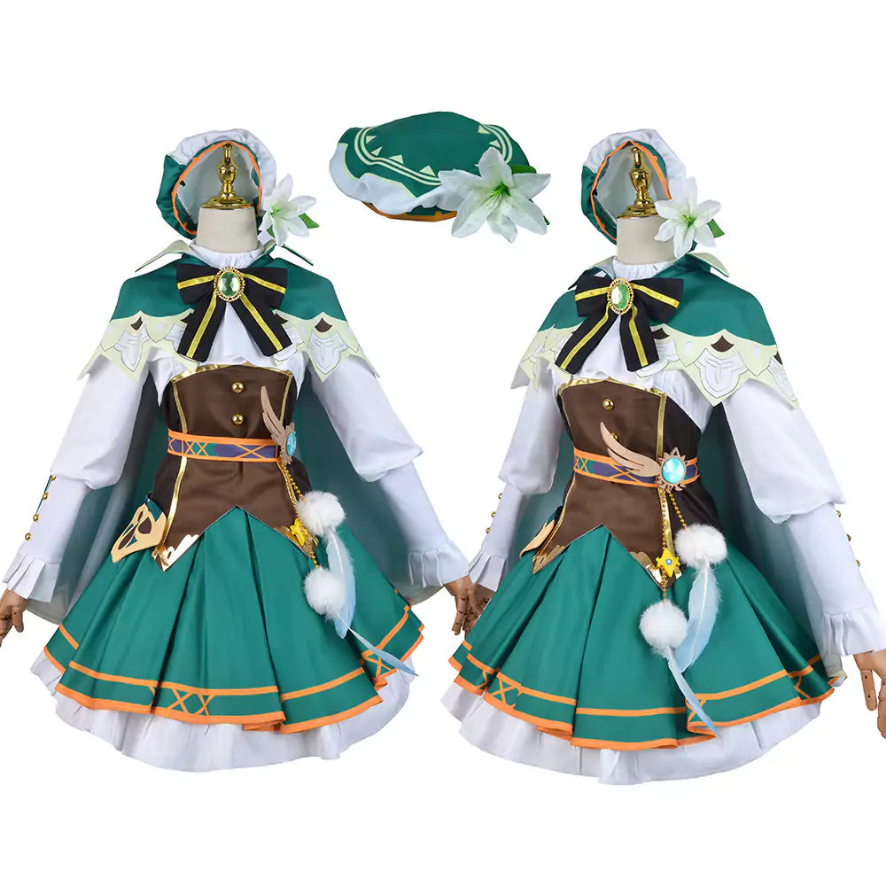 Genshin Impact Venti Skirt Complete Cosplay Costume Outfit