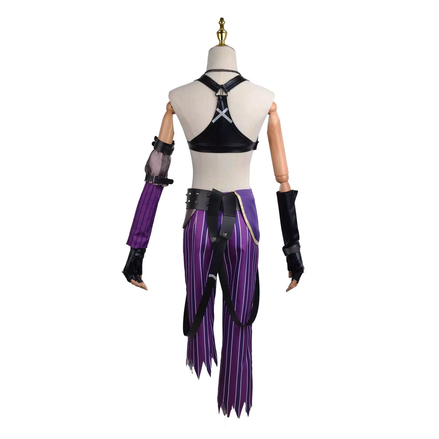 League of Legend Arcane Jinx Purple Complete Cosplay Costume Outfit