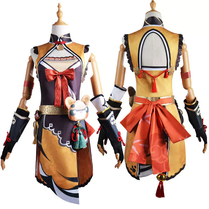 Genshin Impact Xiangling Complete Cosplay Costume Outfit