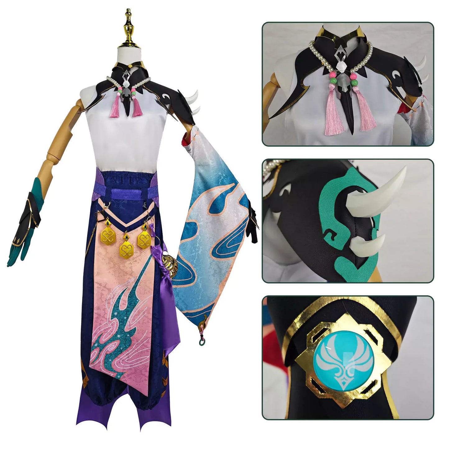 Genshin Impact Xiao Complete Cosplay Costume Outfit