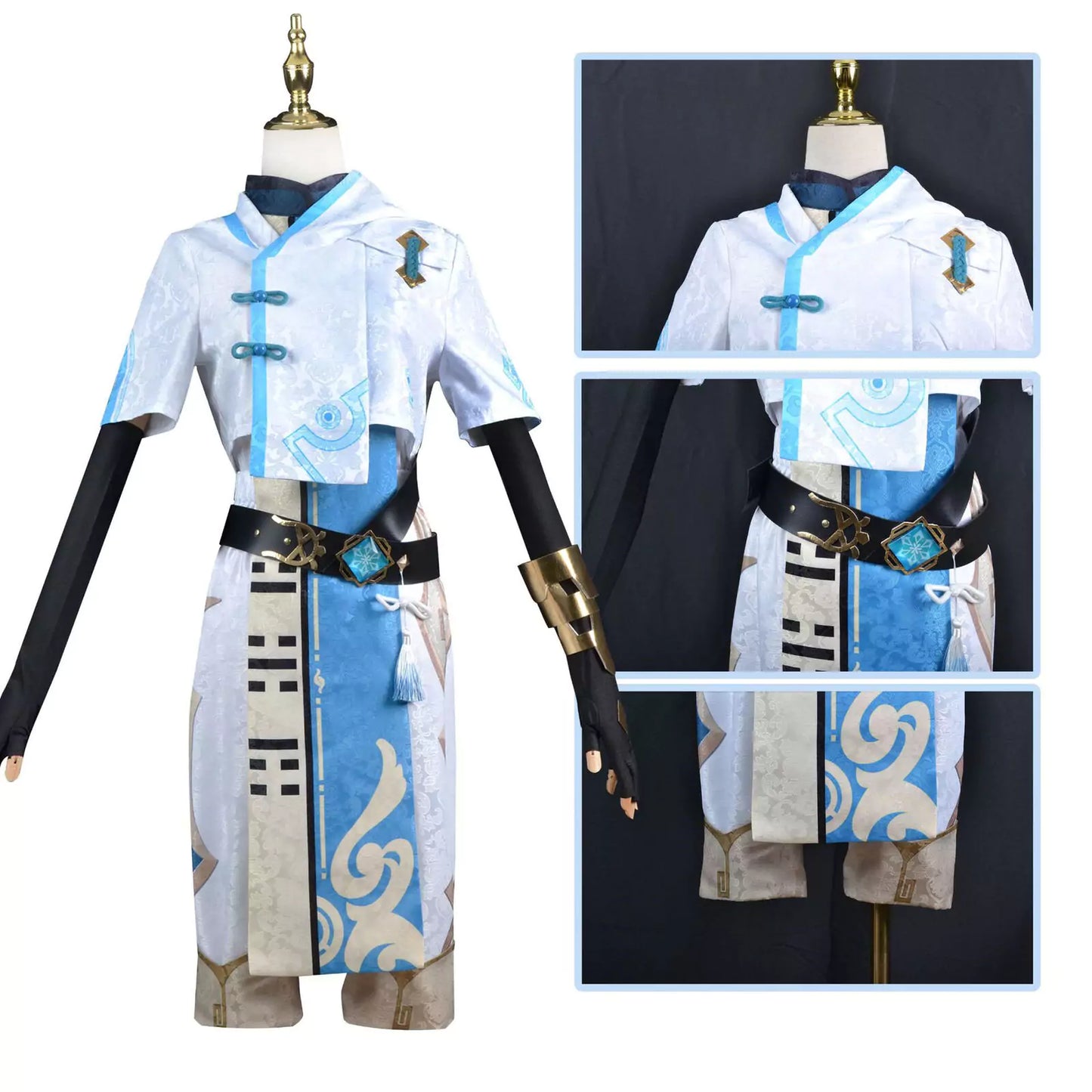 Genshin Impact Chongyun Complete Cosplay Costume Outfit