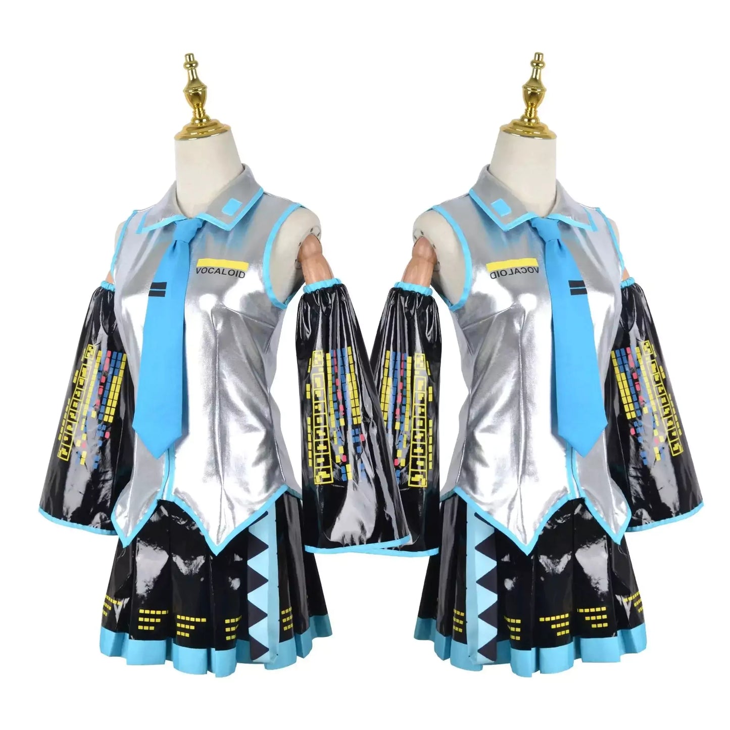 Hatsune Miku Vocaloid Female Silver Complete Cosplay Costume Outfit