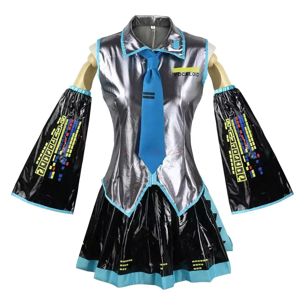 Hatsune Miku Vocaloid Female Ash Complete Cosplay Costume Outfit