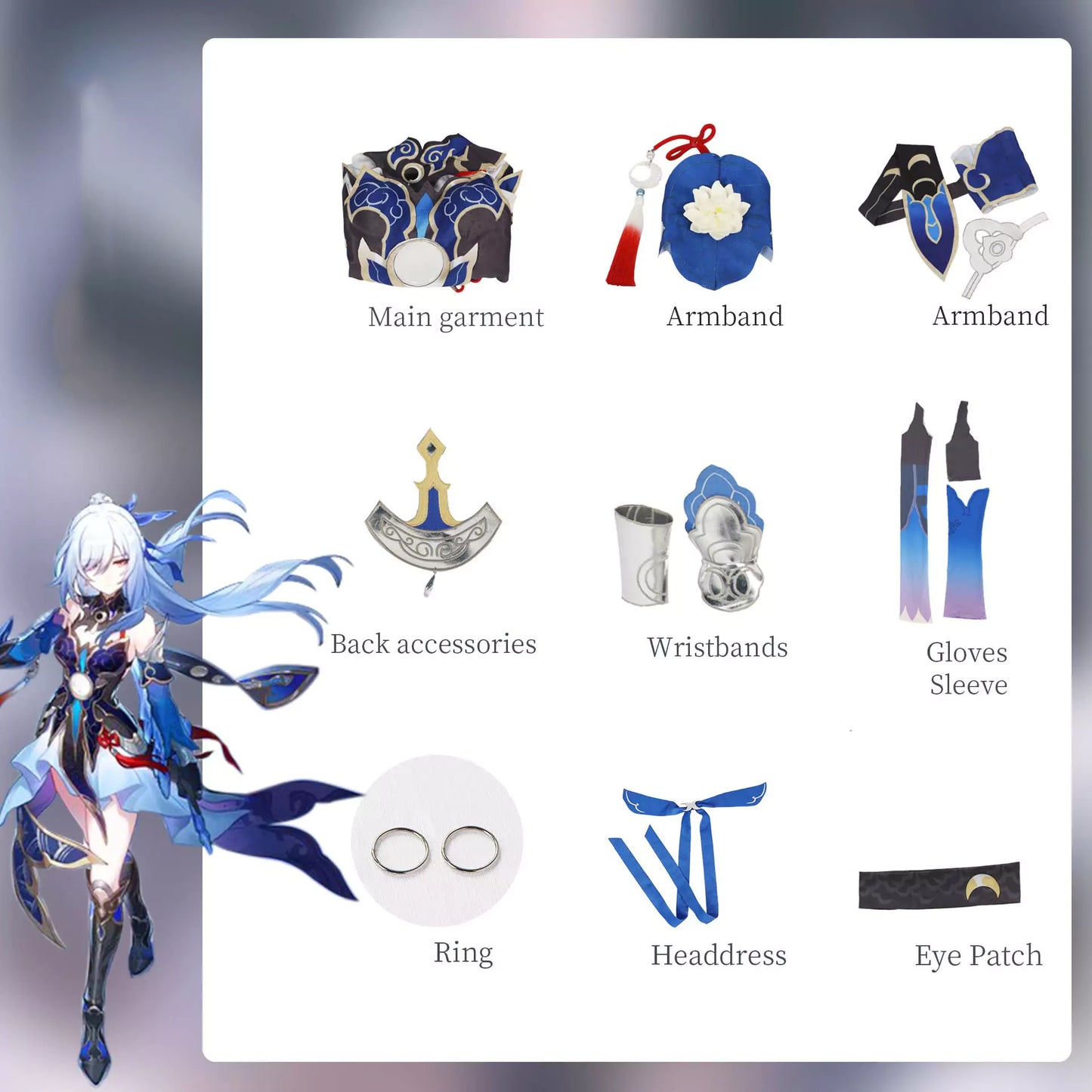 Honkai Star Rail Jingliu Cosplay Costume | Gaming Outfit