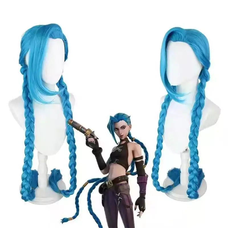 League of Legend Arcane Jinx Purple Complete Cosplay Costume Outfit