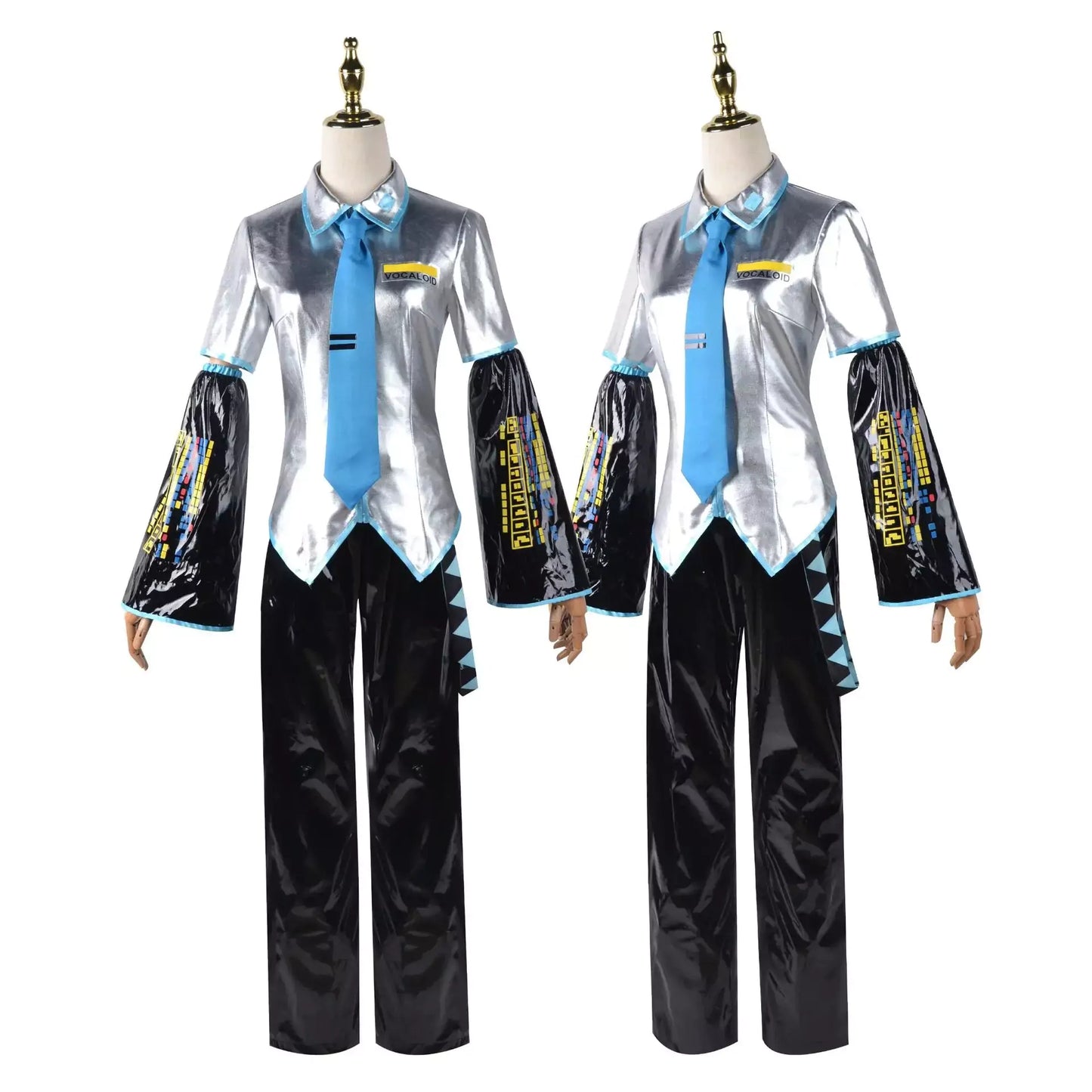 Hatsune Miku Vocaloid Male Silver Complete Cosplay Costume Outfit