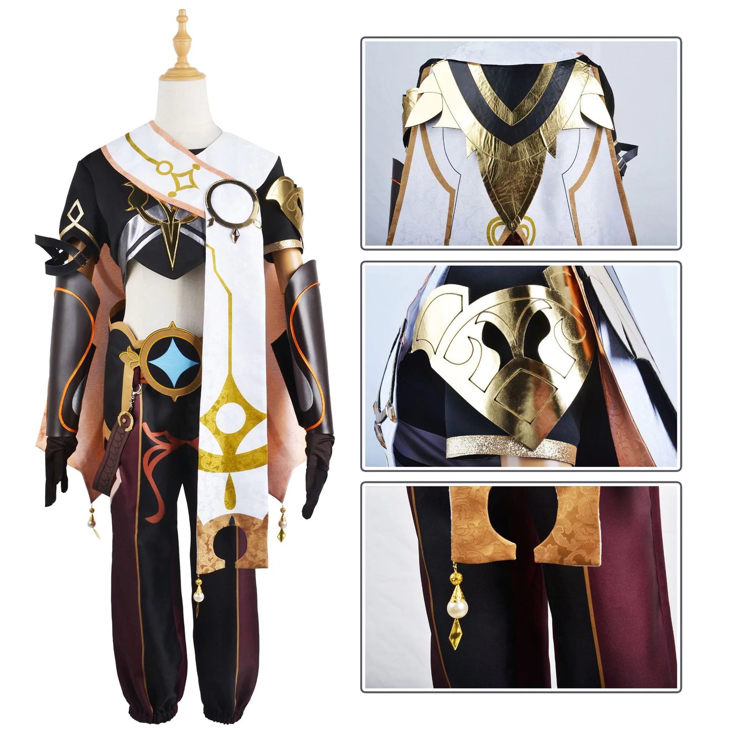 Genshin Impact Traveller Aether Complete Cosplay Costume Outfit