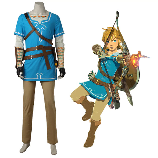 Zelda Breath of the Wild Blue Complete Cosplay Costume Outfit