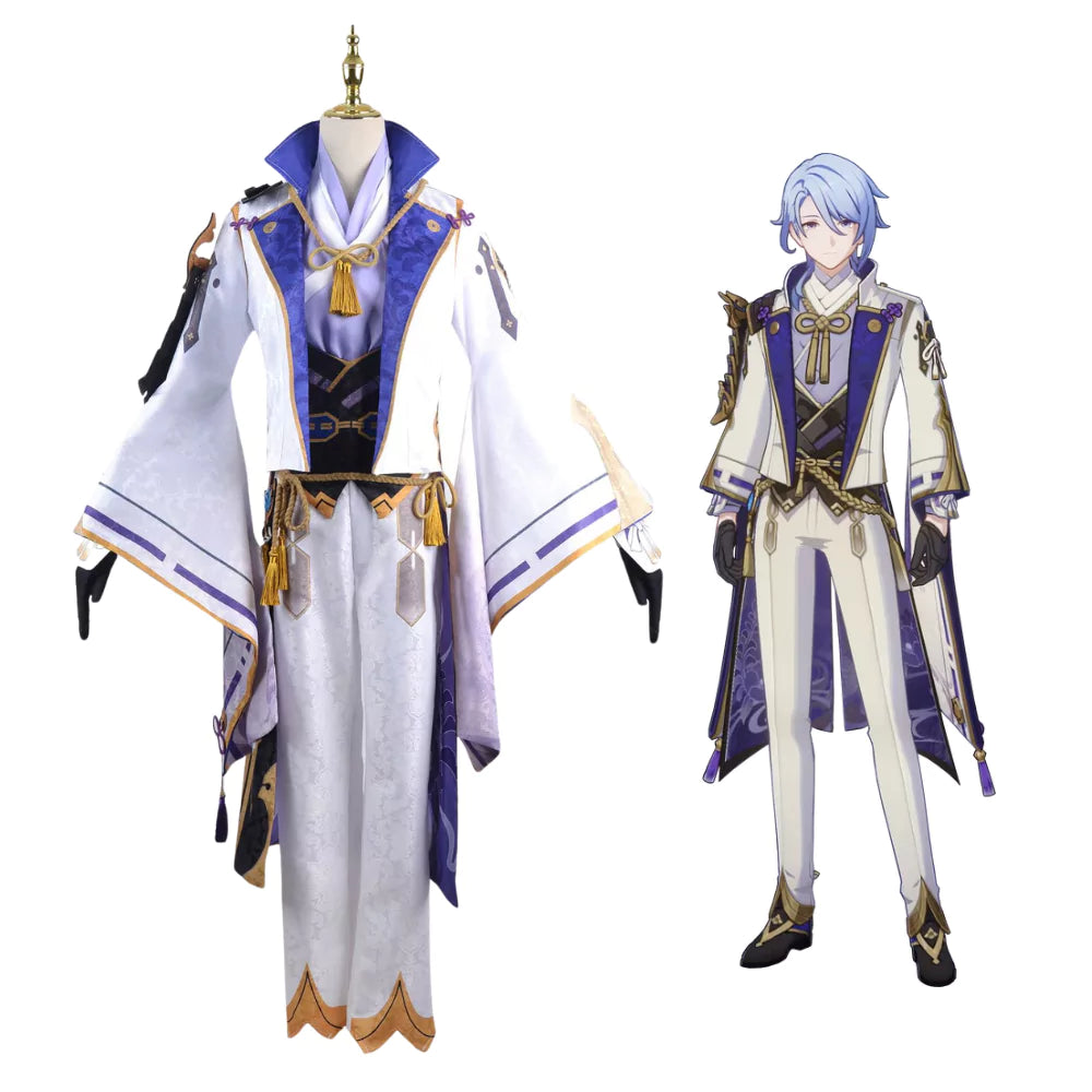 Genshin Impact Kamisato Ayato Complete Cosplay Costume Outfit