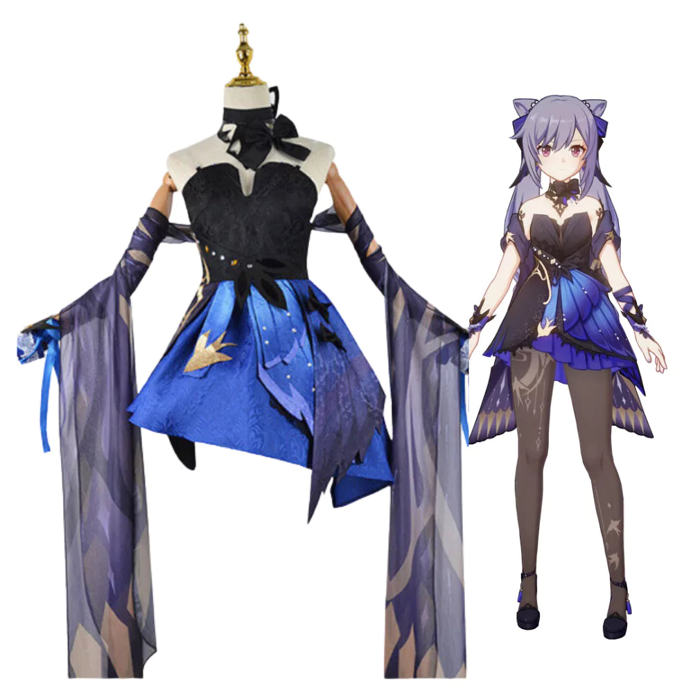 Genshin Impact Keqing Splendor Complete Cosplay Costume Outfit