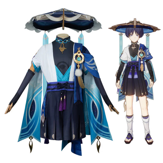 Genshin Impact Wanderer Complete Cosplay Costume Outfit