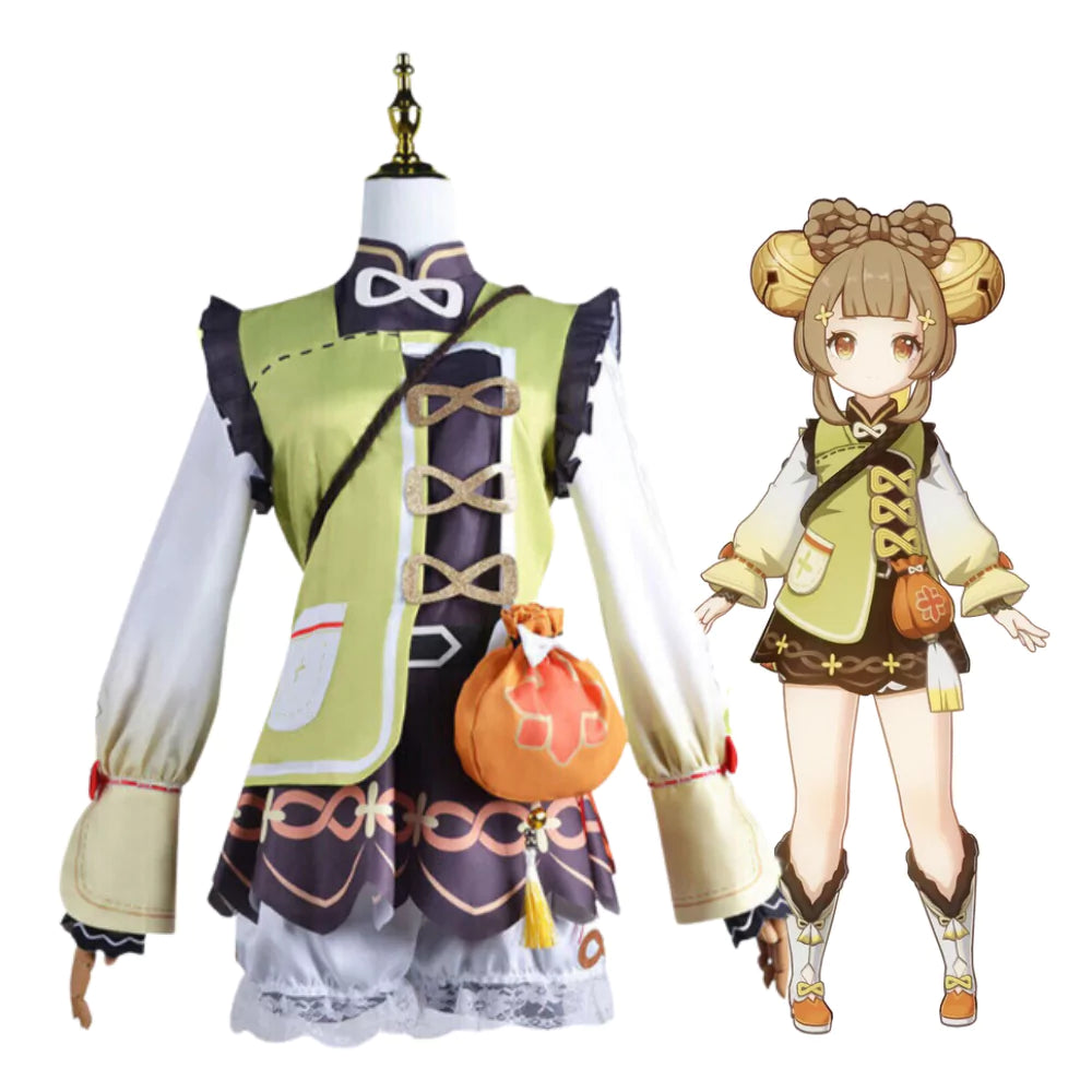 Genshin Impact Yaoyao Cosplay Costume | Game Outfit