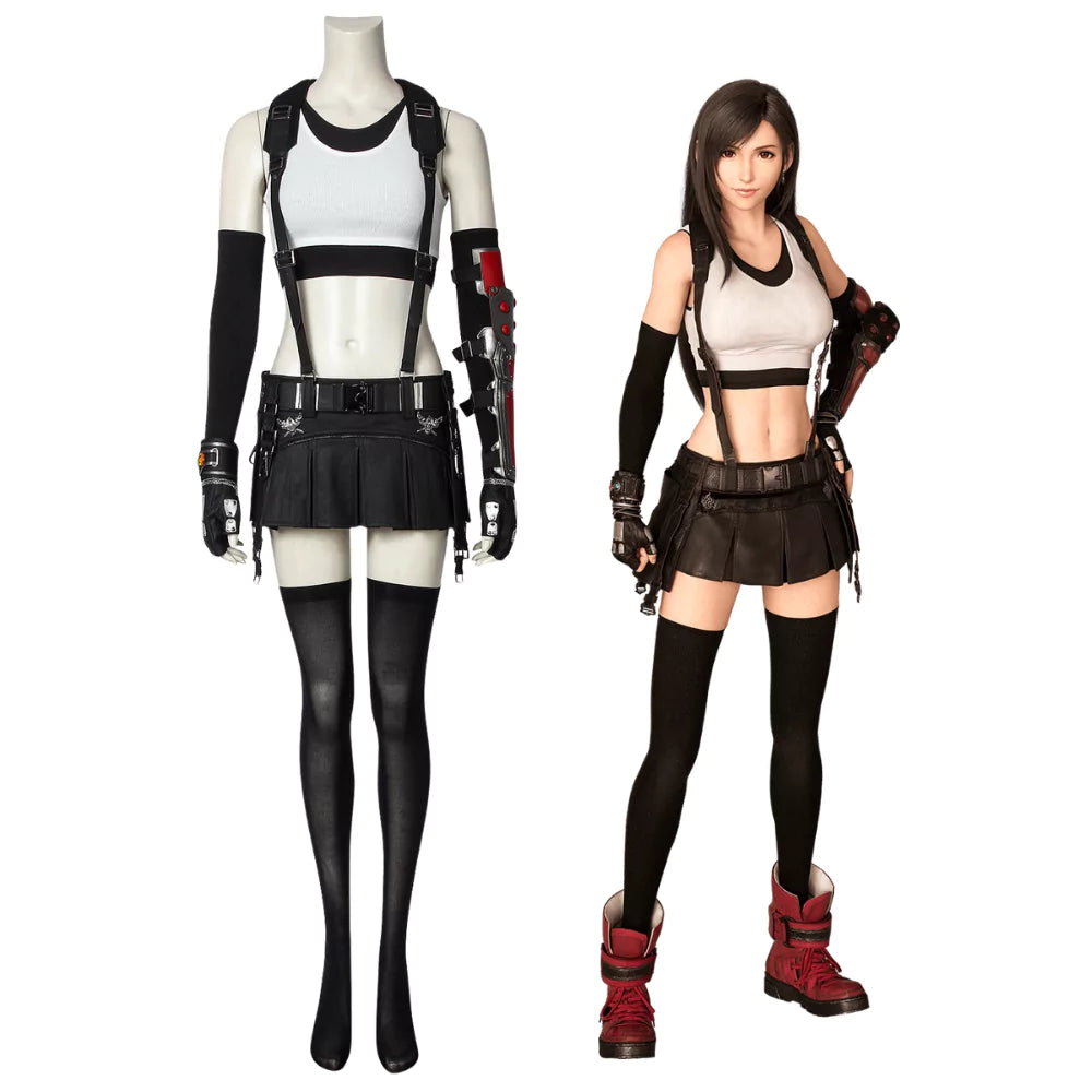 Final Fantasy VII Remake Tifa Lockhart Complete Cosplay Costume Outfit