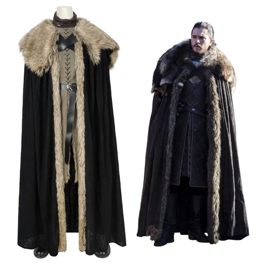 Game of Thrones Season 8 Jon Snow Complete Cosplay Costume Outfit