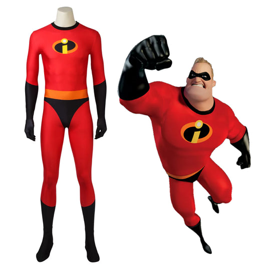 Movie The Incredibles Bob Parr Complete Cosplay Costume Outfit