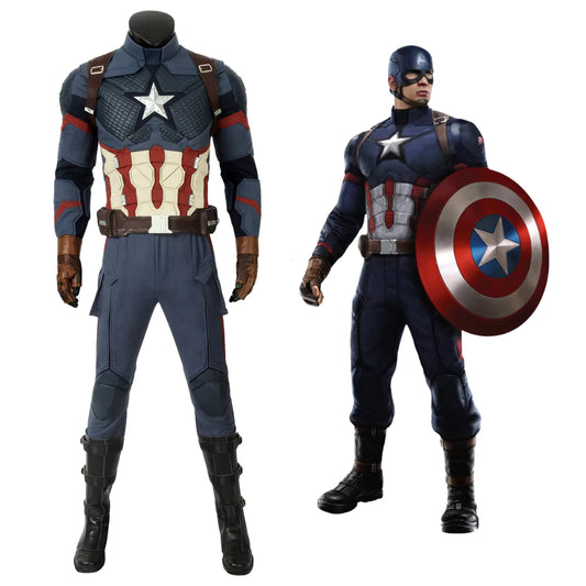 Marvel Avengers 4 Captain America Complete Custom Cosplay Costume Outfit