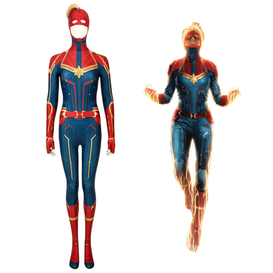 Marvel Captain Marvel Complete Cosplay Costume Outfit